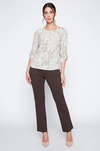 Le haut en maille jacquard
