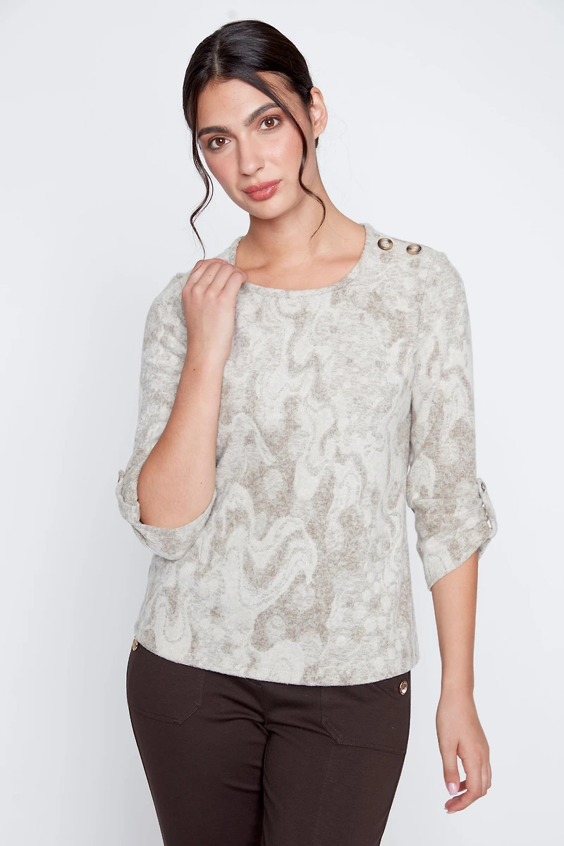 Le haut en maille jacquard