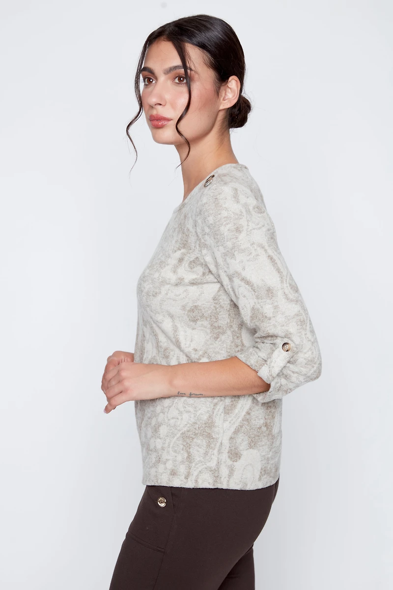 Le haut en maille jacquard
