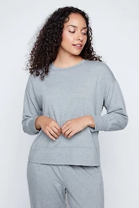 Solid top with side zipper detail
