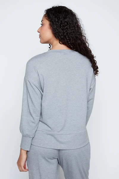 Solid top with side zipper detail