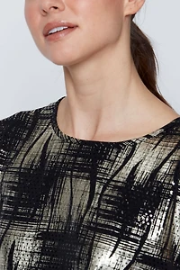 Houndstooth lurex top