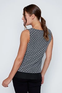 Houndstooth lurex top