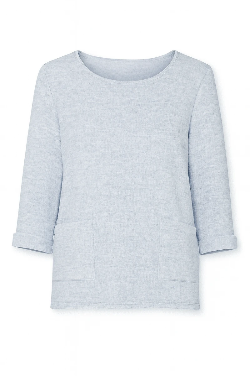 Crinkle rib knit tunic