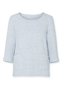 Crinkle rib knit tunic