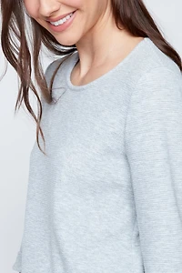 Crinkle rib knit tunic
