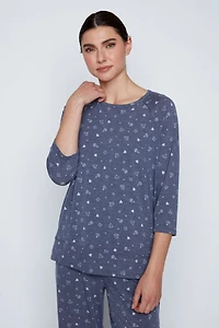 L'ensemble de vêtements d'intérieur en tricot à motif diamant