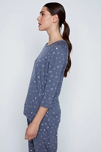 L'ensemble de vêtements d'intérieur en tricot à motif diamant