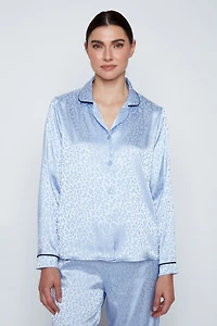 Animal print satin pyjama set