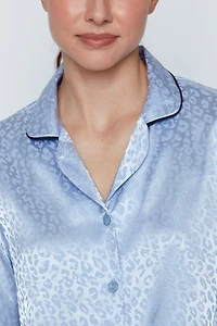 Animal print satin pyjama set