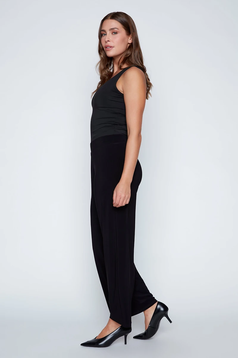 Wide leg heavy knit pant