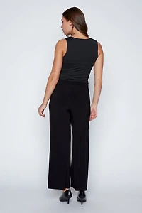 Wide leg heavy knit pant