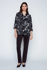 Floral puff print top