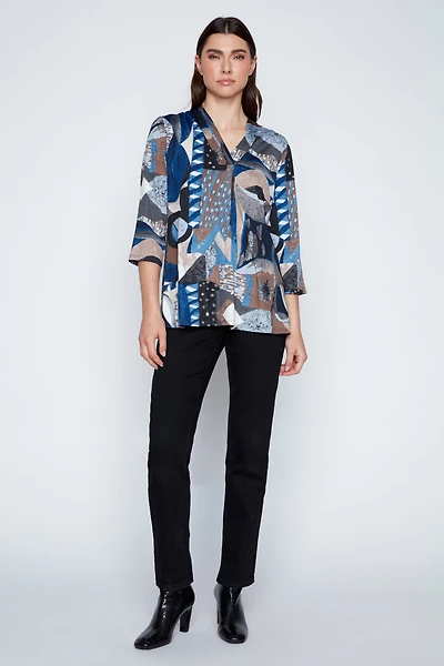 Abstract print top