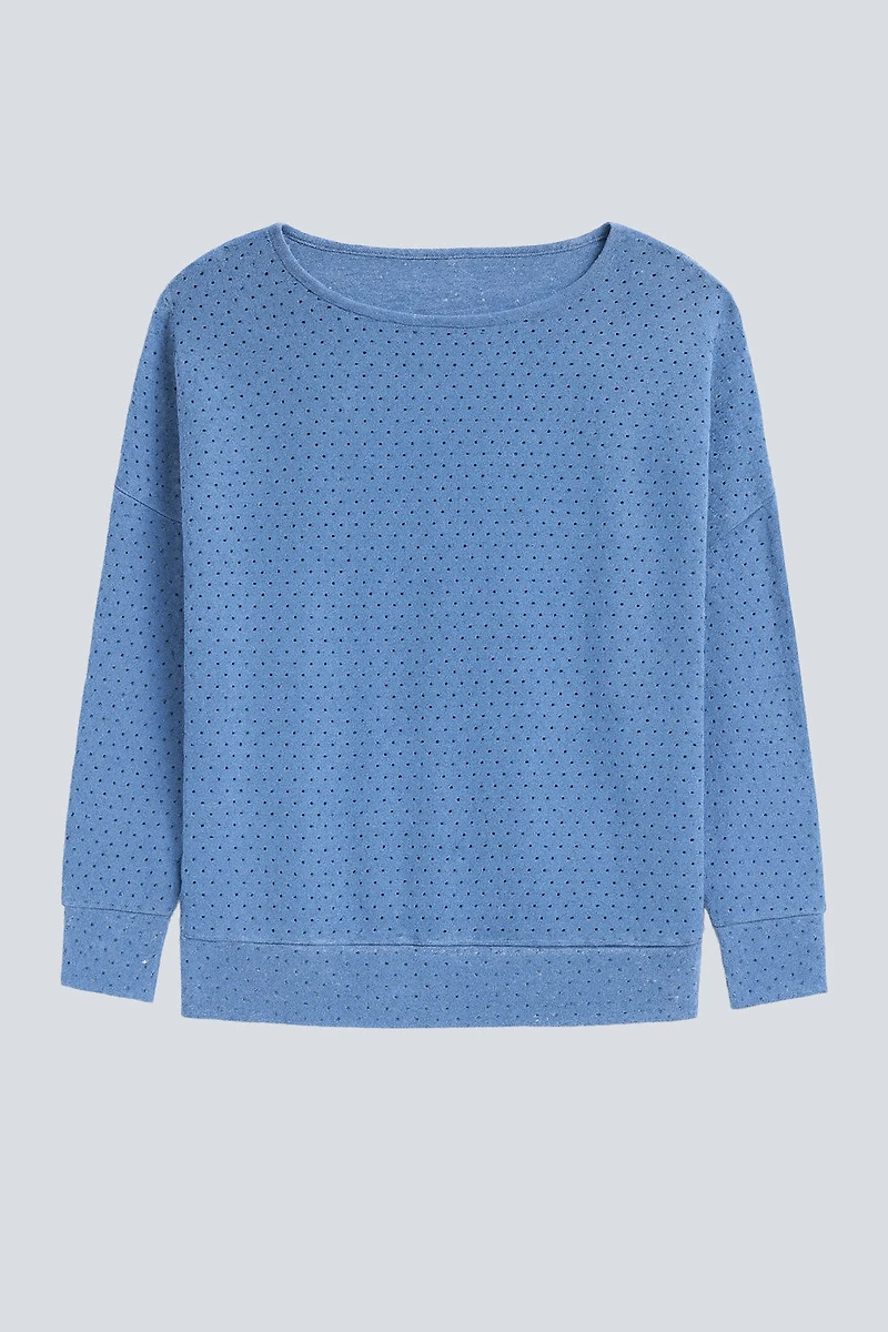 Dolman sleeve textured top