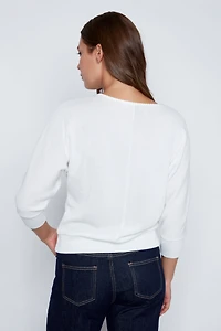 Dolman sleeve pintuck detail top