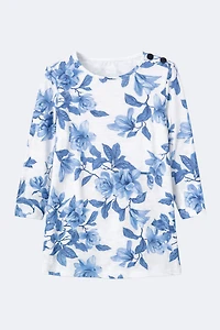 Le haut froncé sur les côtés en mélange de lin