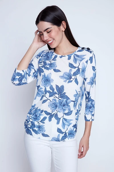 Le haut froncé sur les côtés en mélange de lin