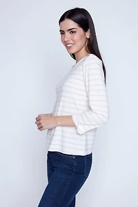 Button accent long sleeve top