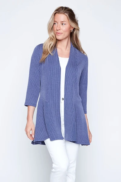 Two tone rib cardigan