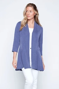 Two tone rib cardigan
