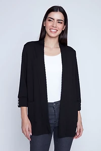 Le cardigan texturé avec poches