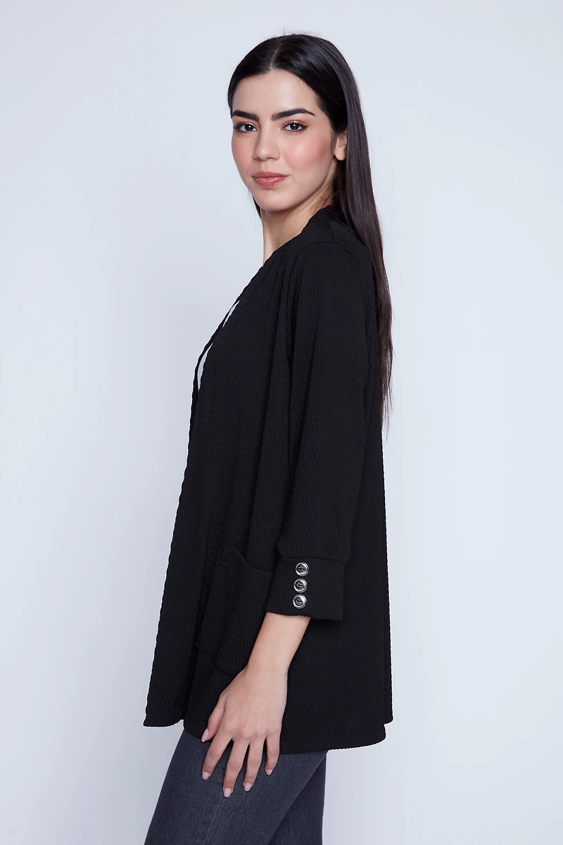 Textured cardigan with pockets