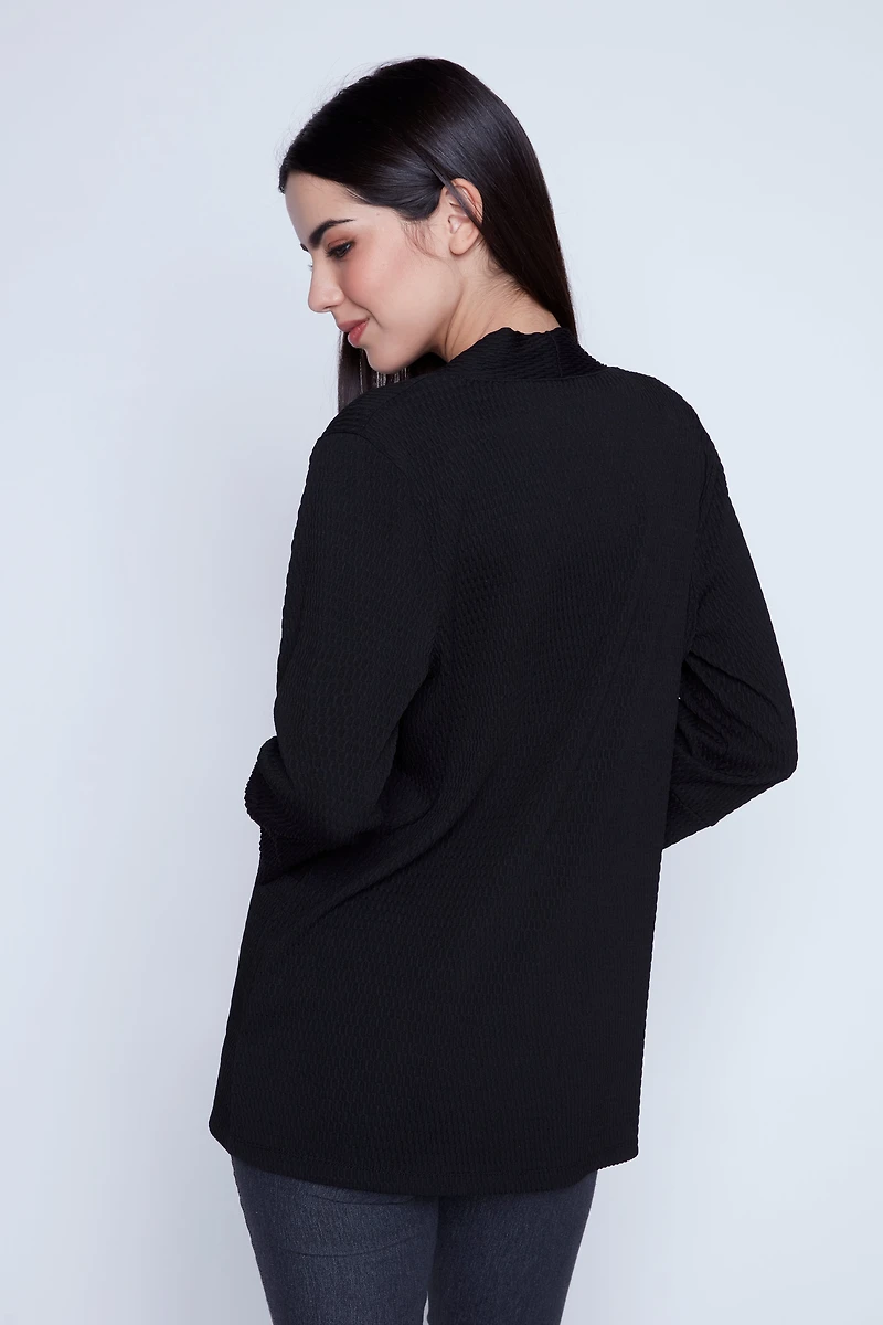 Textured cardigan with pockets