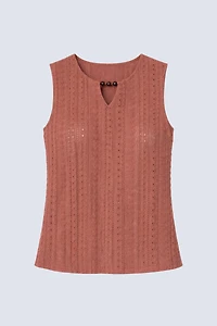 Bead detail eyelet cami