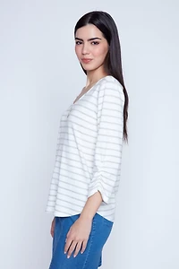 Stripe knit top