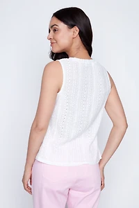 Eyelet cami