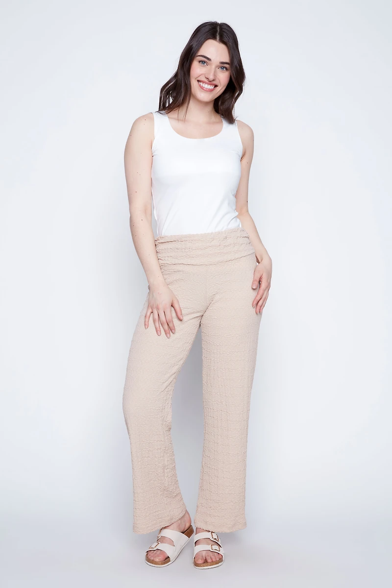 Pull on crinkle puff pant