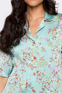 Mini floral satin pyjama