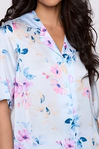 Big floral satin pyjama