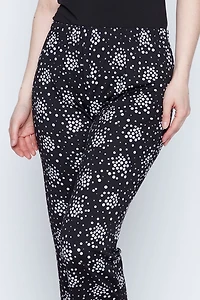 Black white dot print pant