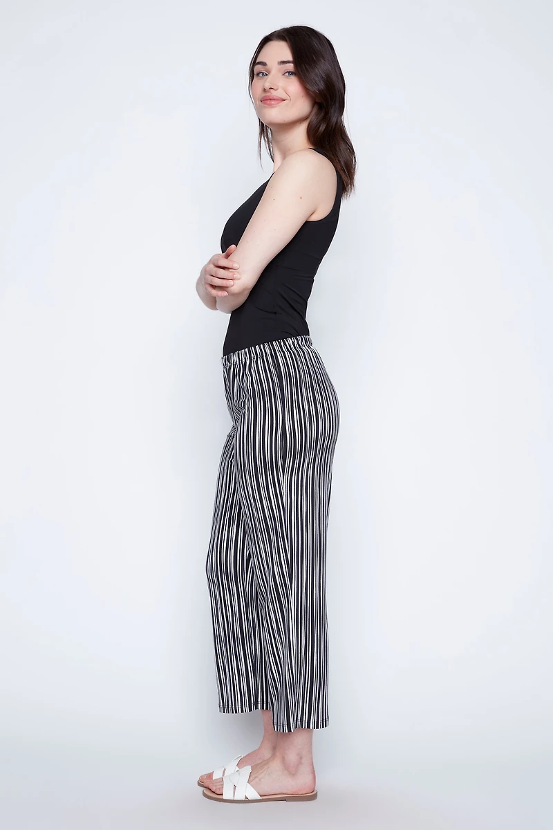 Le pantalon rayé noir et blanc