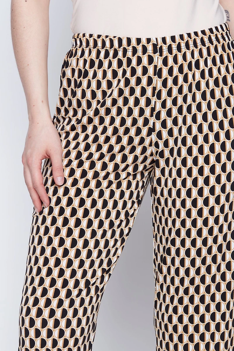 Caramel abstract print pant