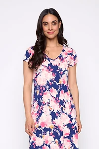 Floral print A-line dress
