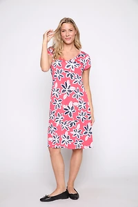 La robe  trapèze à imprimé floral