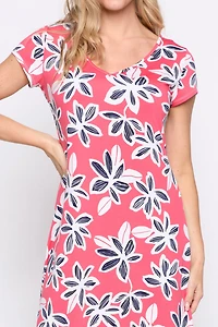 La robe  trapèze à imprimé floral