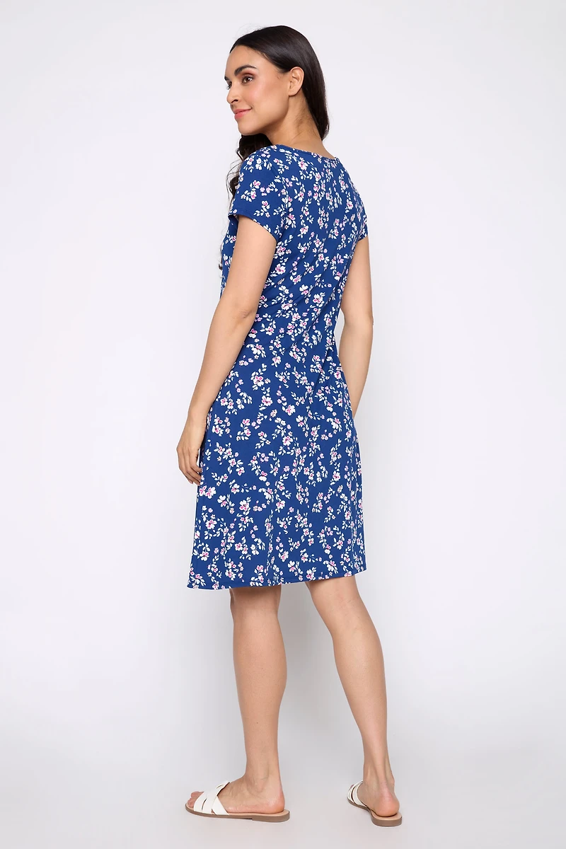 Floral print A-line dress