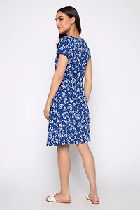Floral print A-line dress