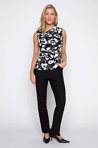 Le haut à imprimé floral et col asymétrique