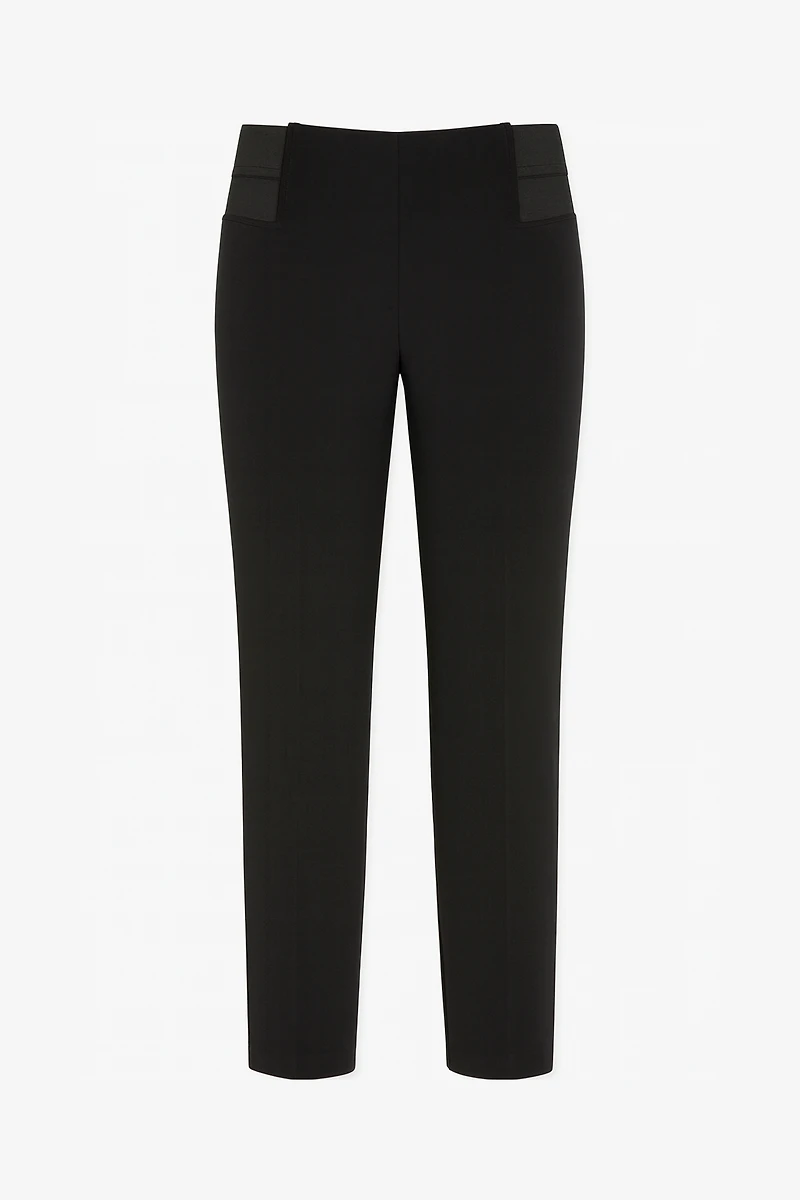 Straight leg elastic waist pant
