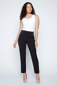 Straight leg elastic waist pant