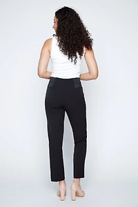 Straight leg elastic waist pant