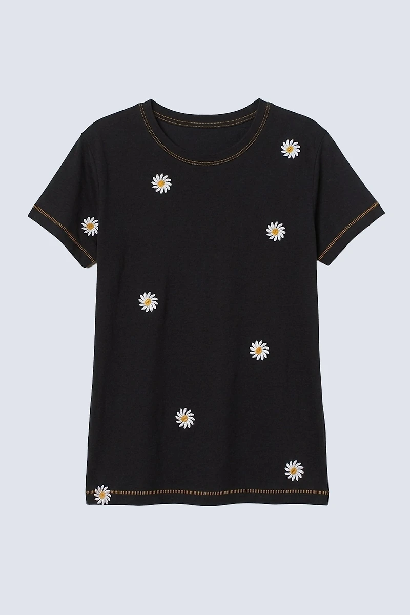 T-shirt brodé Daisy