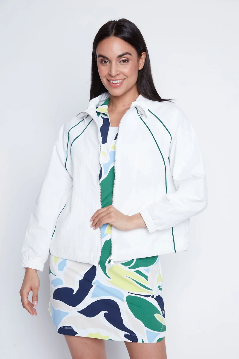 La veste classique en nylon à fermeture éclair