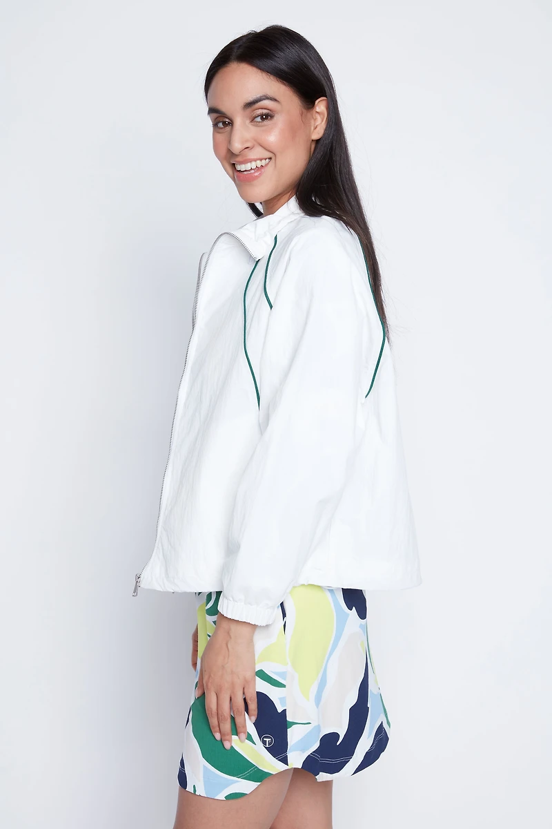 Classic nylon zip jacket