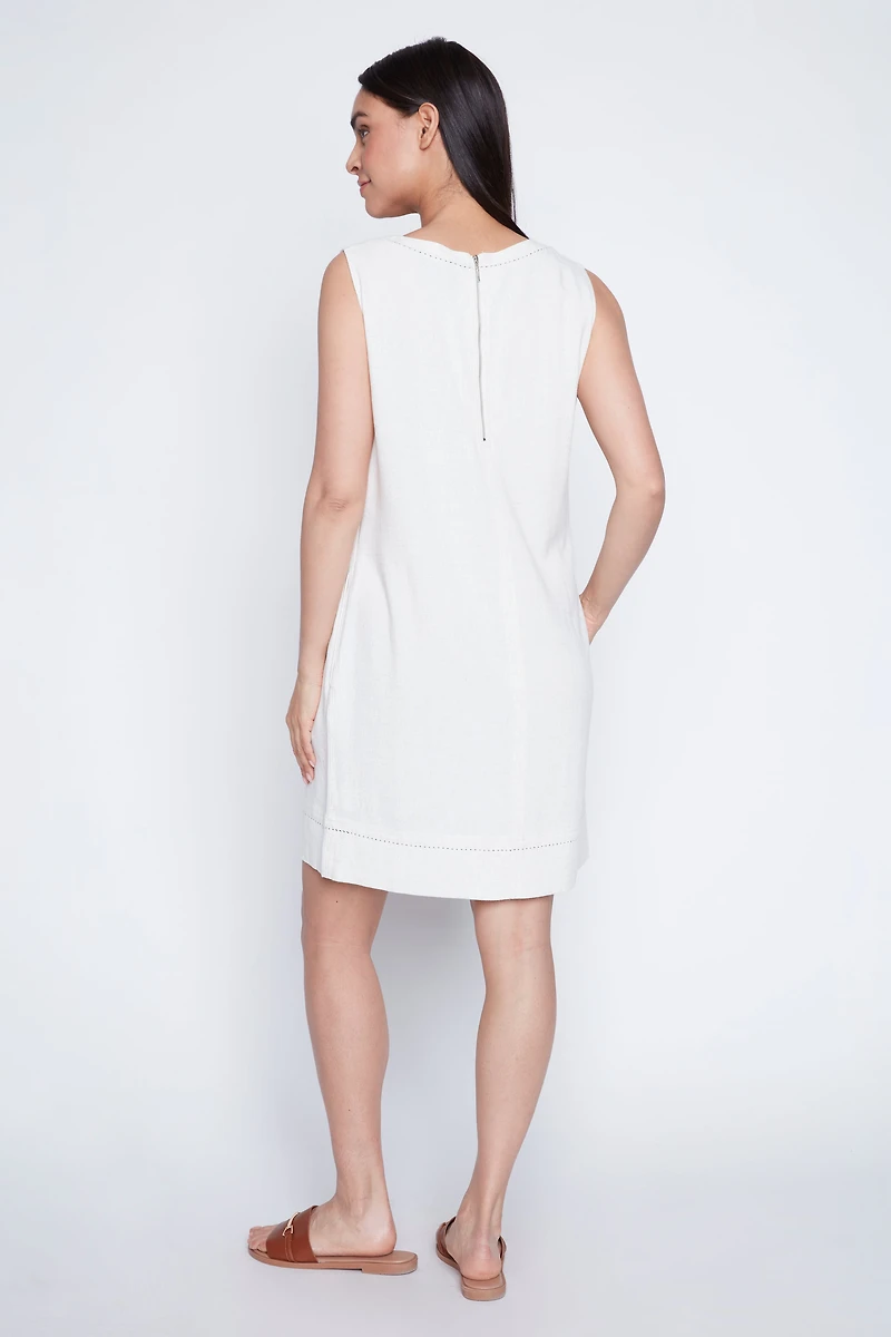 Linen blend dress
